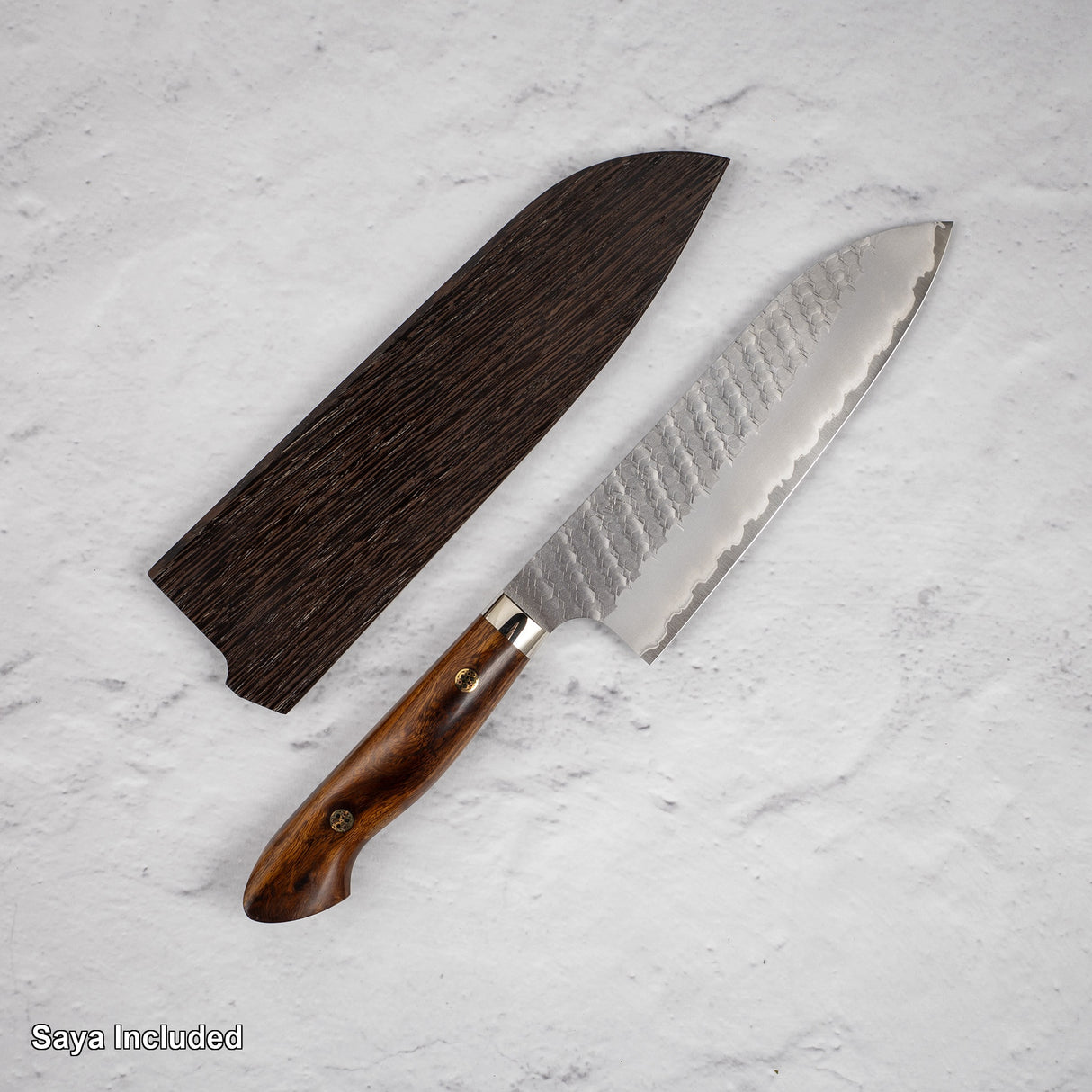 Nigara SG2 Tsuchime Matt Migaki Santoku 180mm 西部鐵木