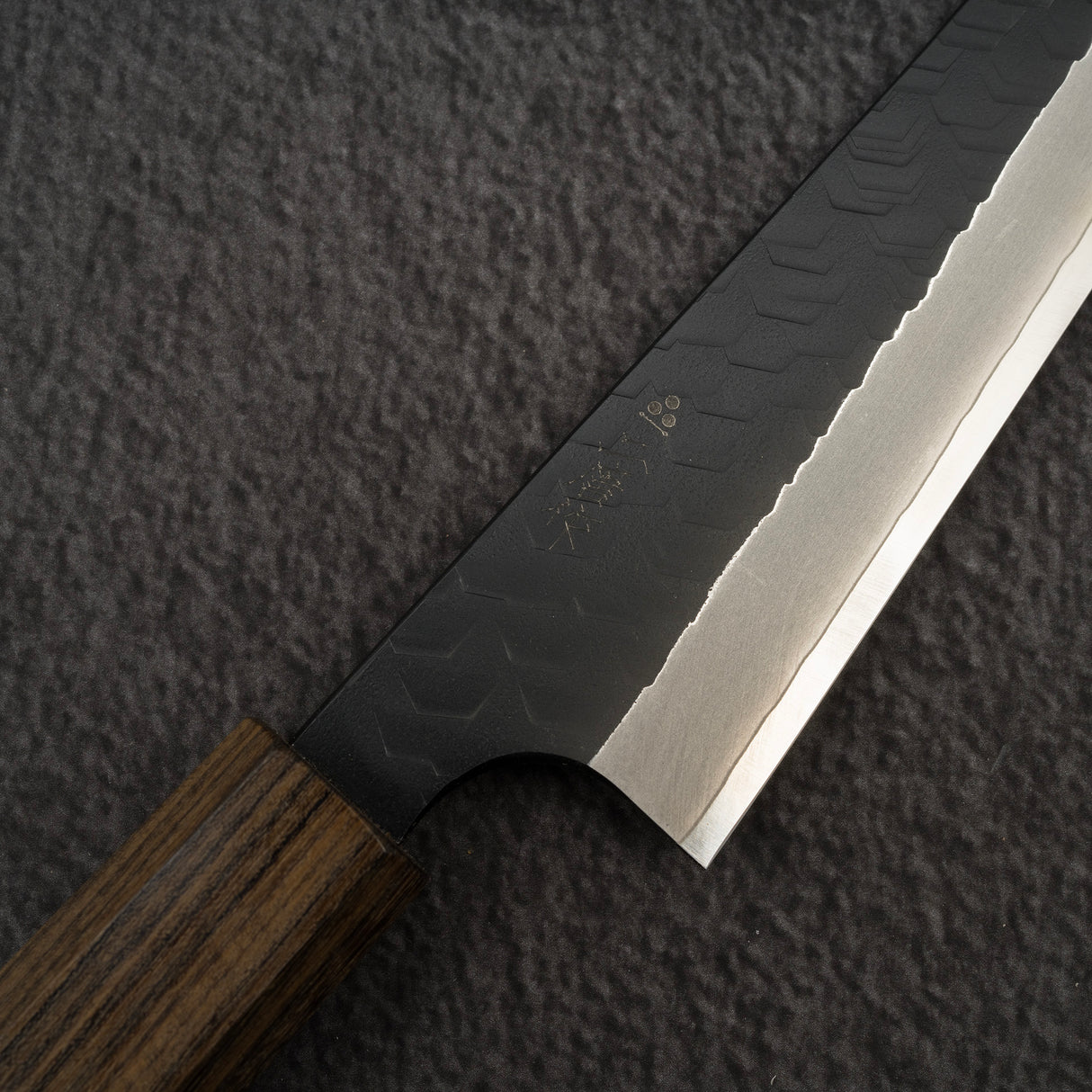 Nigara SG2 Kurouchi Tsuchime 雙斜角 Honesuki(剔骨刀)150mm 黑色 Cha