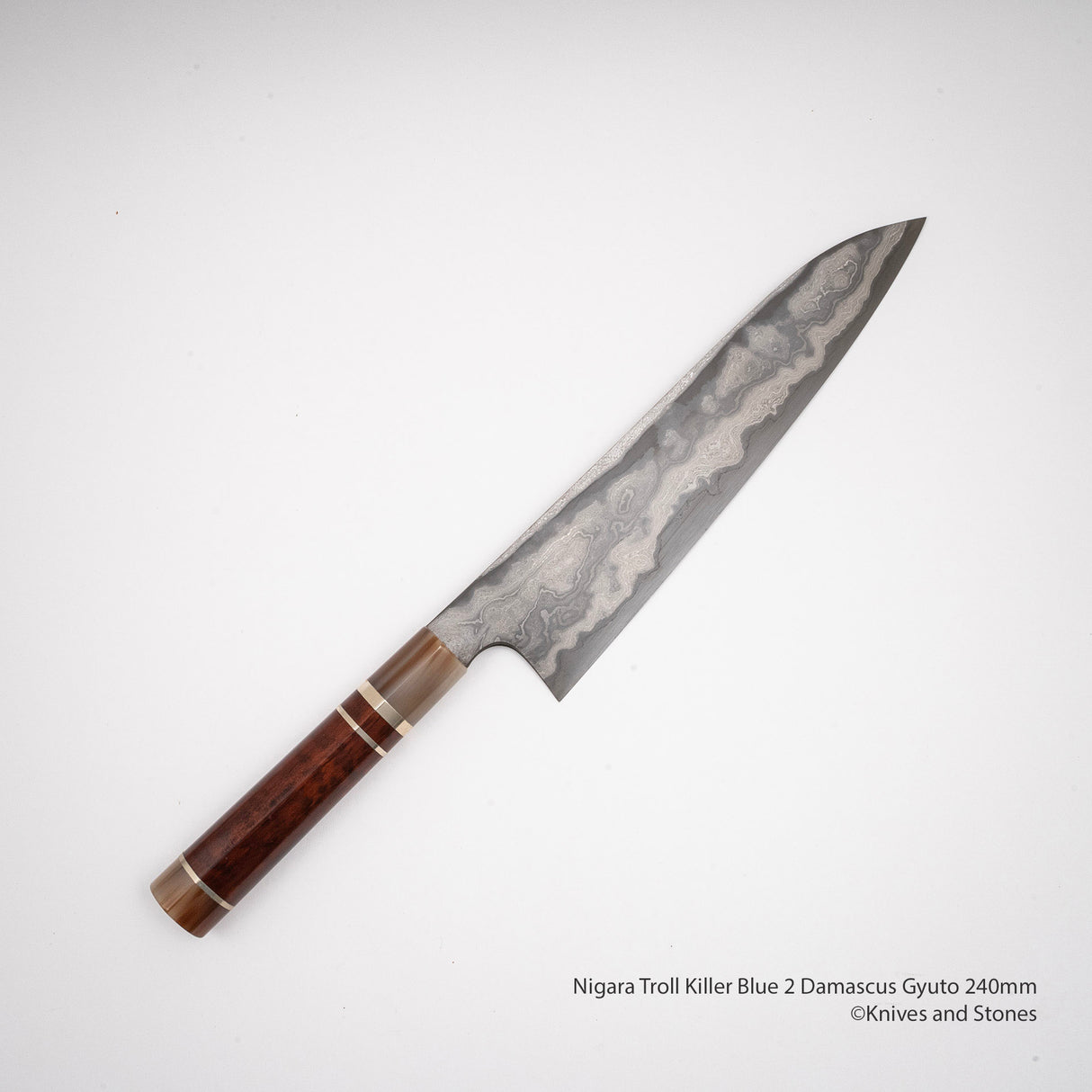 Nigara 巨魔殺手「Onikoroshi」青神 #2 大馬士革 240 mm Gyuto