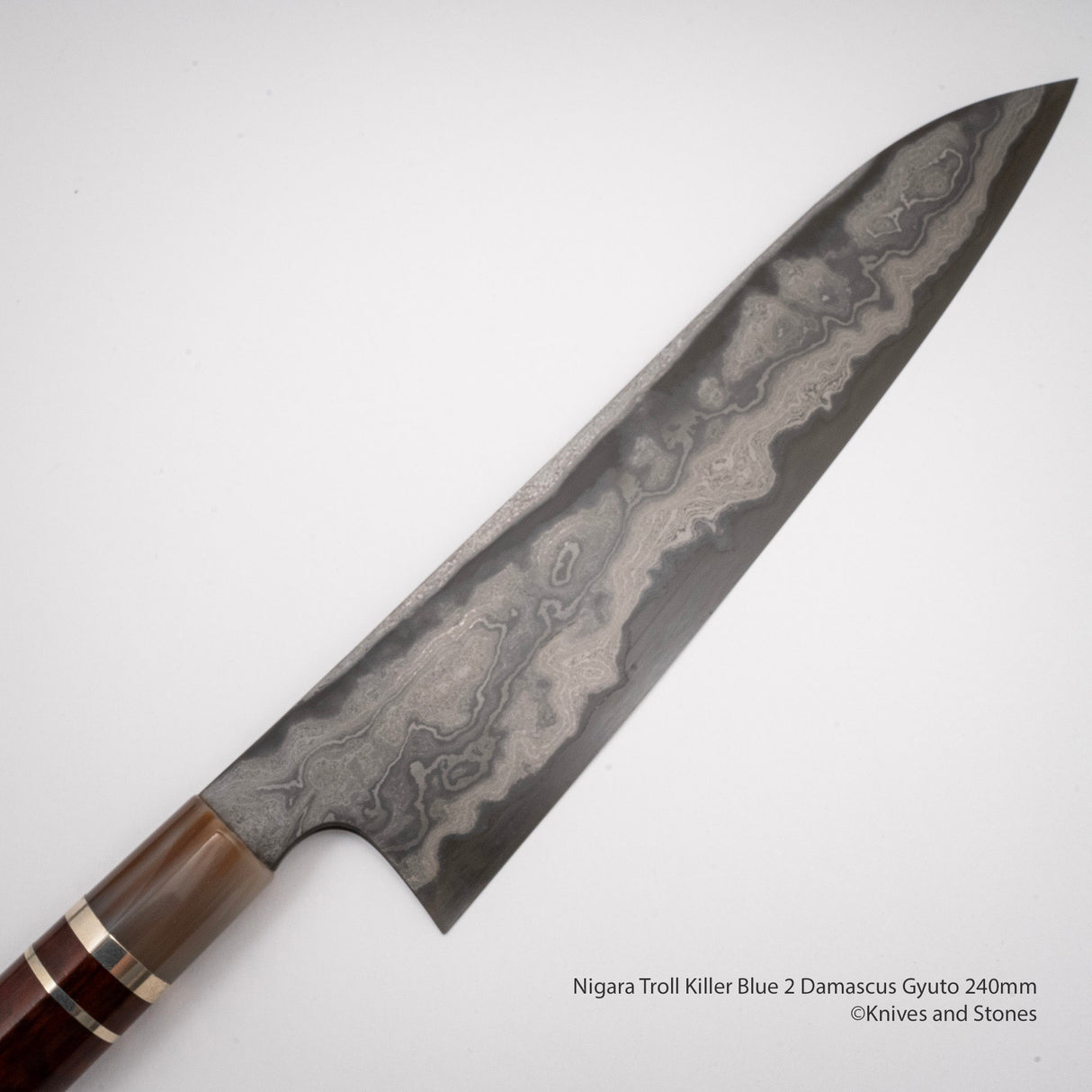 Nigara 巨魔殺手「Onikoroshi」青神 #2 大馬士革 240 mm Gyuto