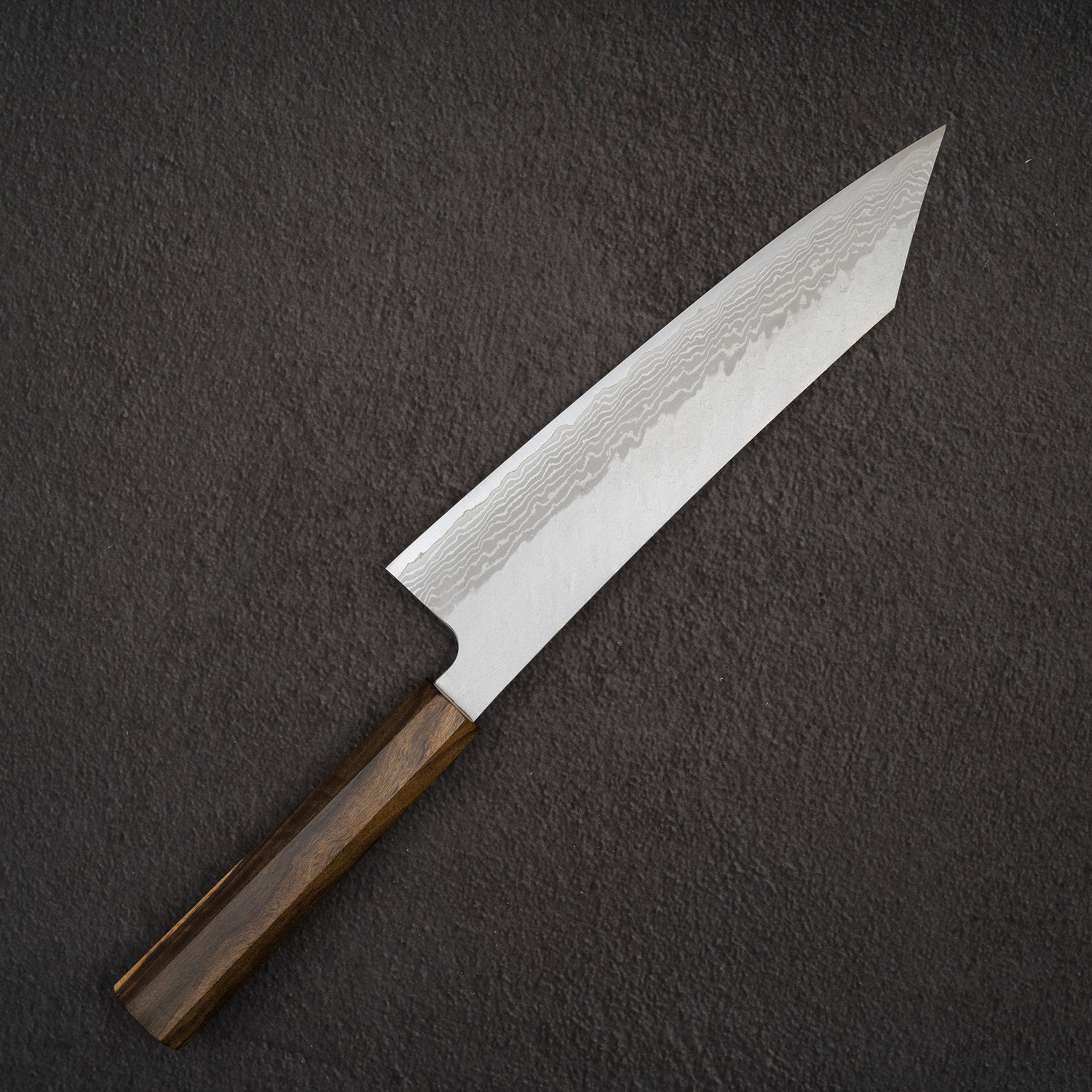 Nigara VG10 大馬士革 Tsuchime K-tip Gyuto 240 毫米黑色 Chacate 手柄