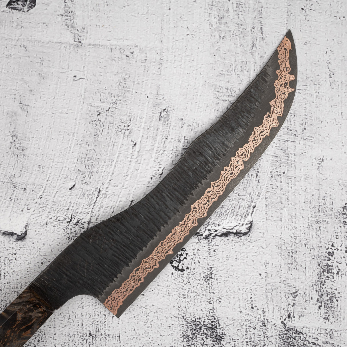 Nigara Yorokobi SLD Copper Damascus Prototype Gyuto 210mm Tsuchime by Hatsukokoro