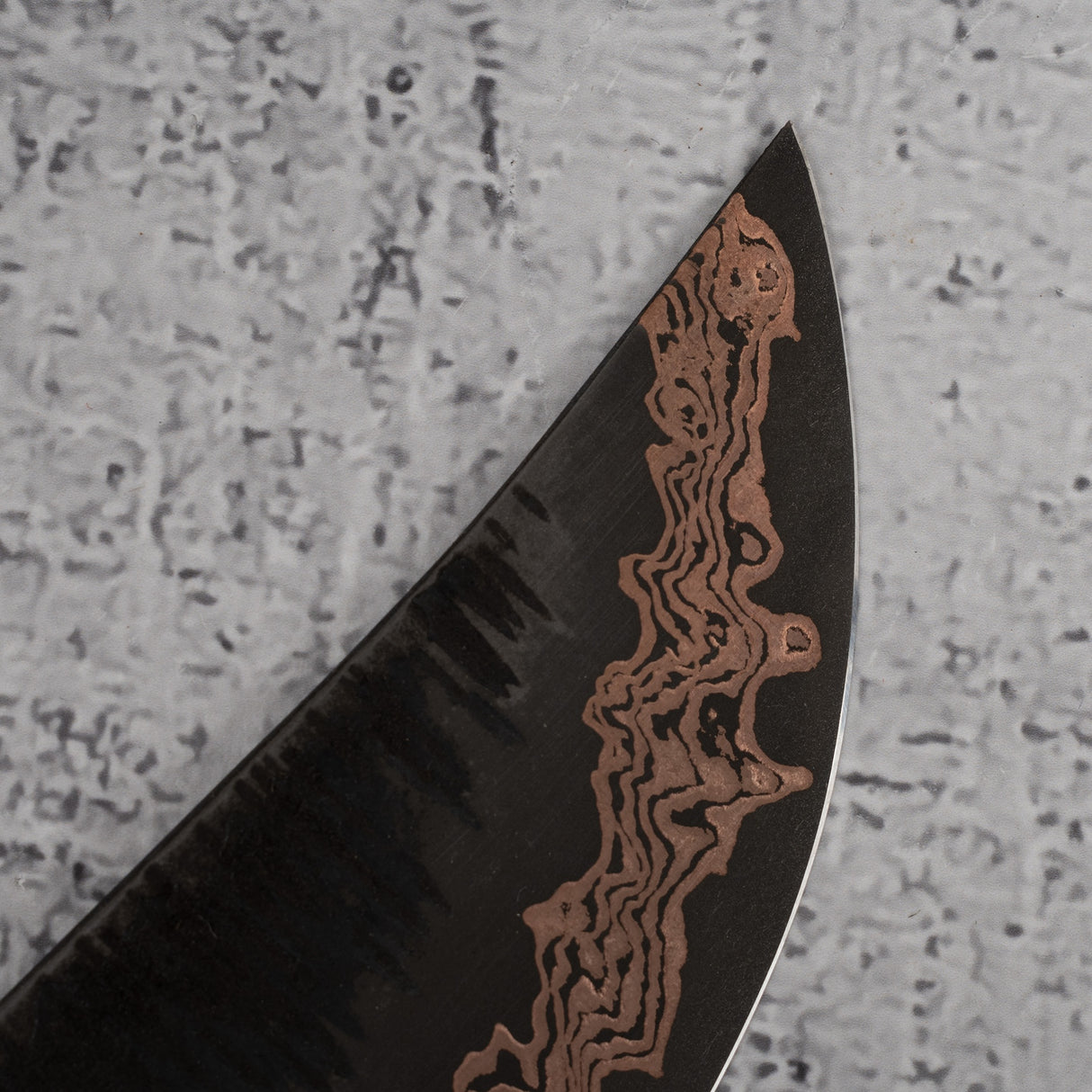 Nigara Yorokobi SLD Copper Damascus Prototype Gyuto 210mm Tsuchime by Hatsukokoro
