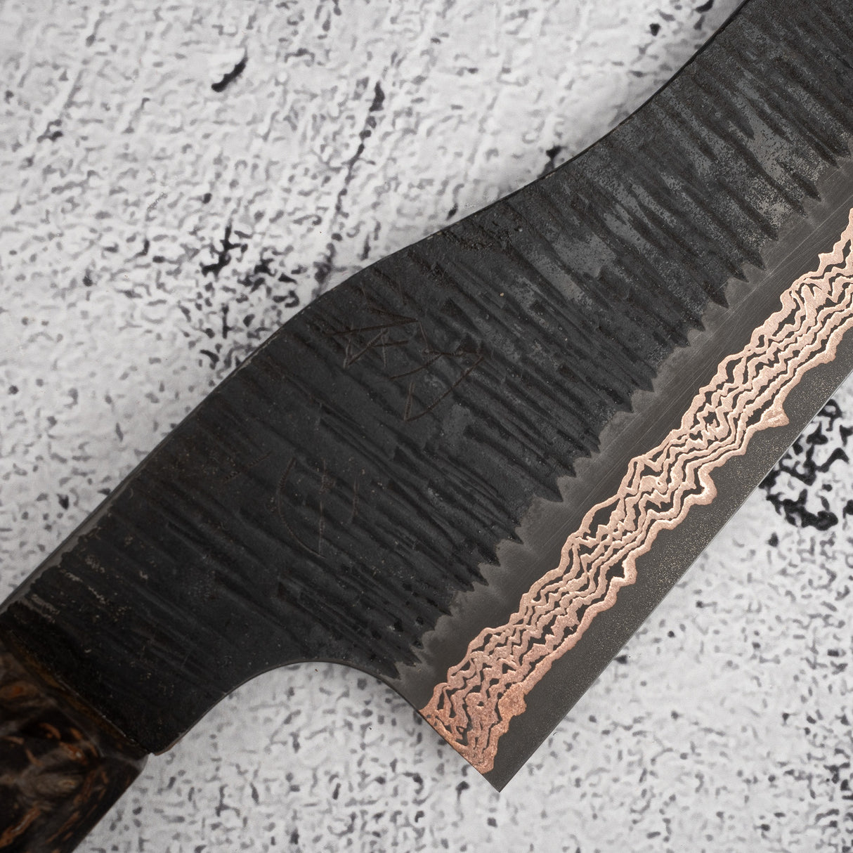 Nigara Yorokobi SLD Copper Damascus Prototype Gyuto 210mm Tsuchime by Hatsukokoro