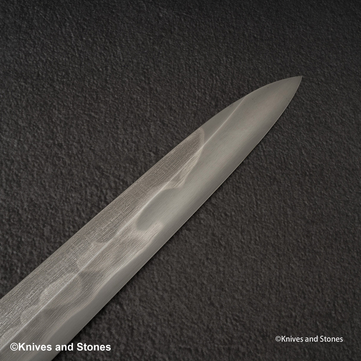 二唐藍二本燒柳刃 330mm 飛燒劍刃文