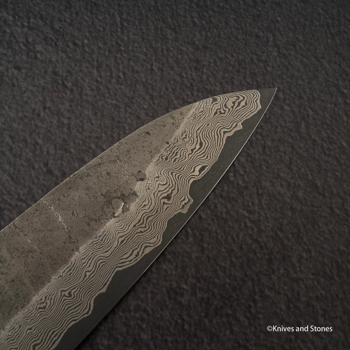 Nigara Ginsan Kurozome Damascus Gyuto 240毫米樺木手柄
