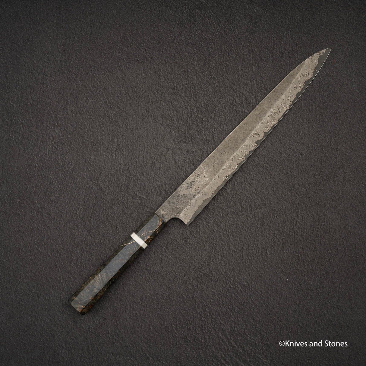 Nigara Ginsan Kurozome Damascus Sujihiki 330mm 樺木手柄