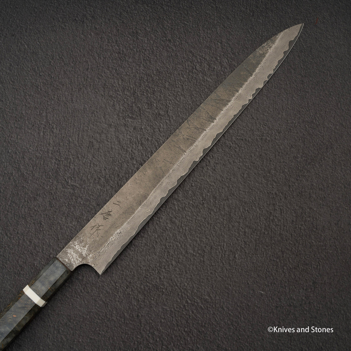 Nigara Ginsan Kurozome Damascus Sujihiki 330mm 樺木手柄