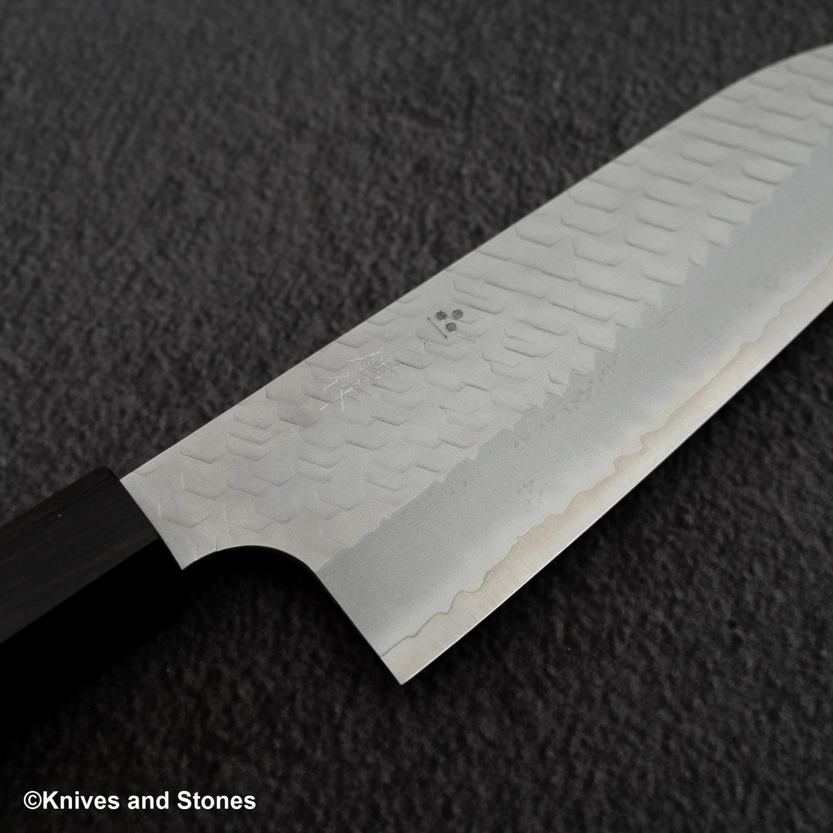 Nigara SG2 Tsuchime Matt Migaki Santoku 180mm Ebony