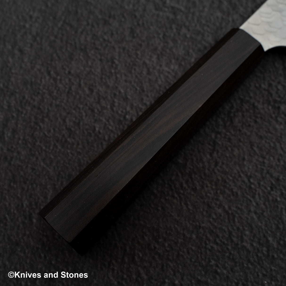 Nigara SG2 Tsuchime Matt Migaki Santoku 180mm Ebony