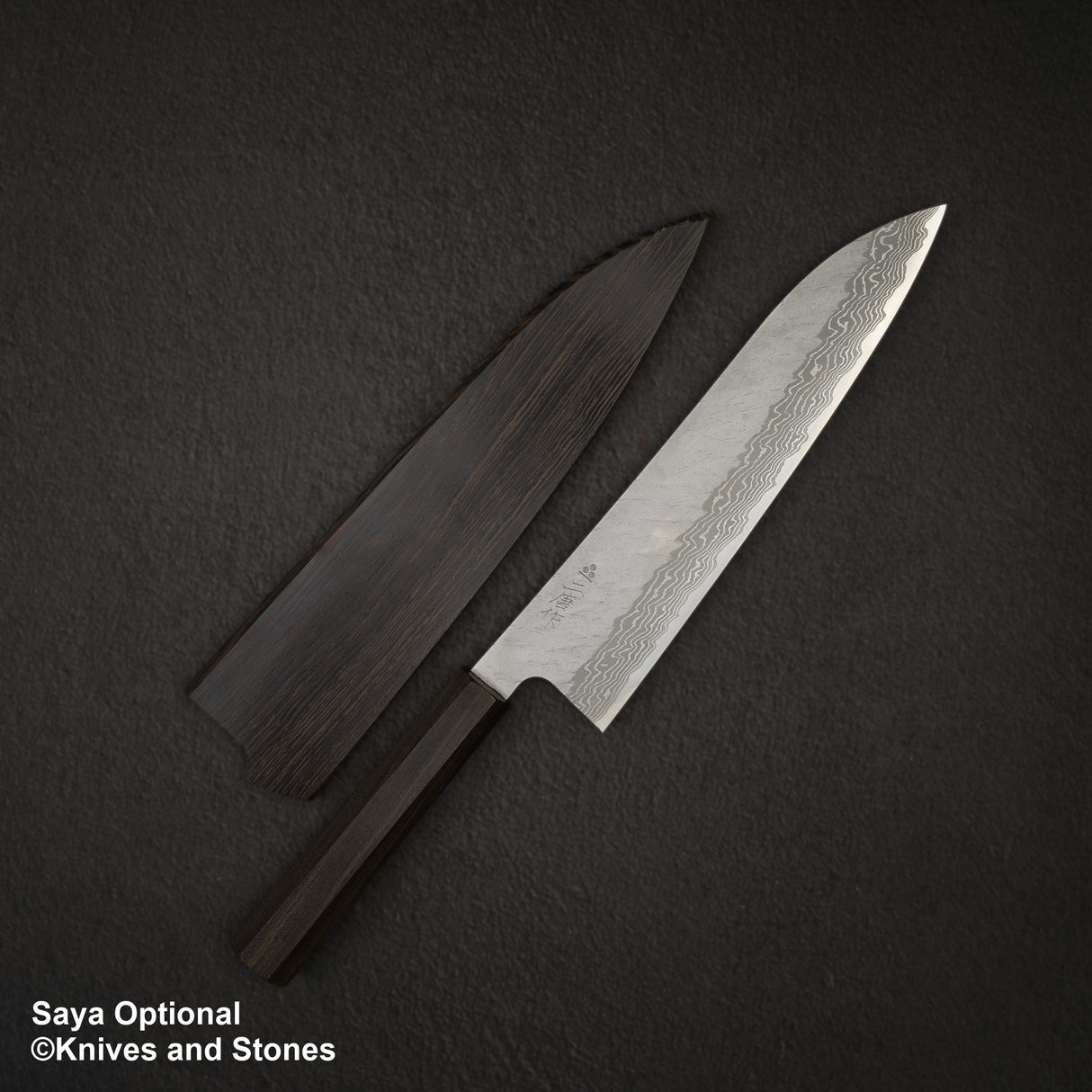 Nigara VG10 大馬士革 Tsuchime Gyuto 240mm 黑色 Chacate