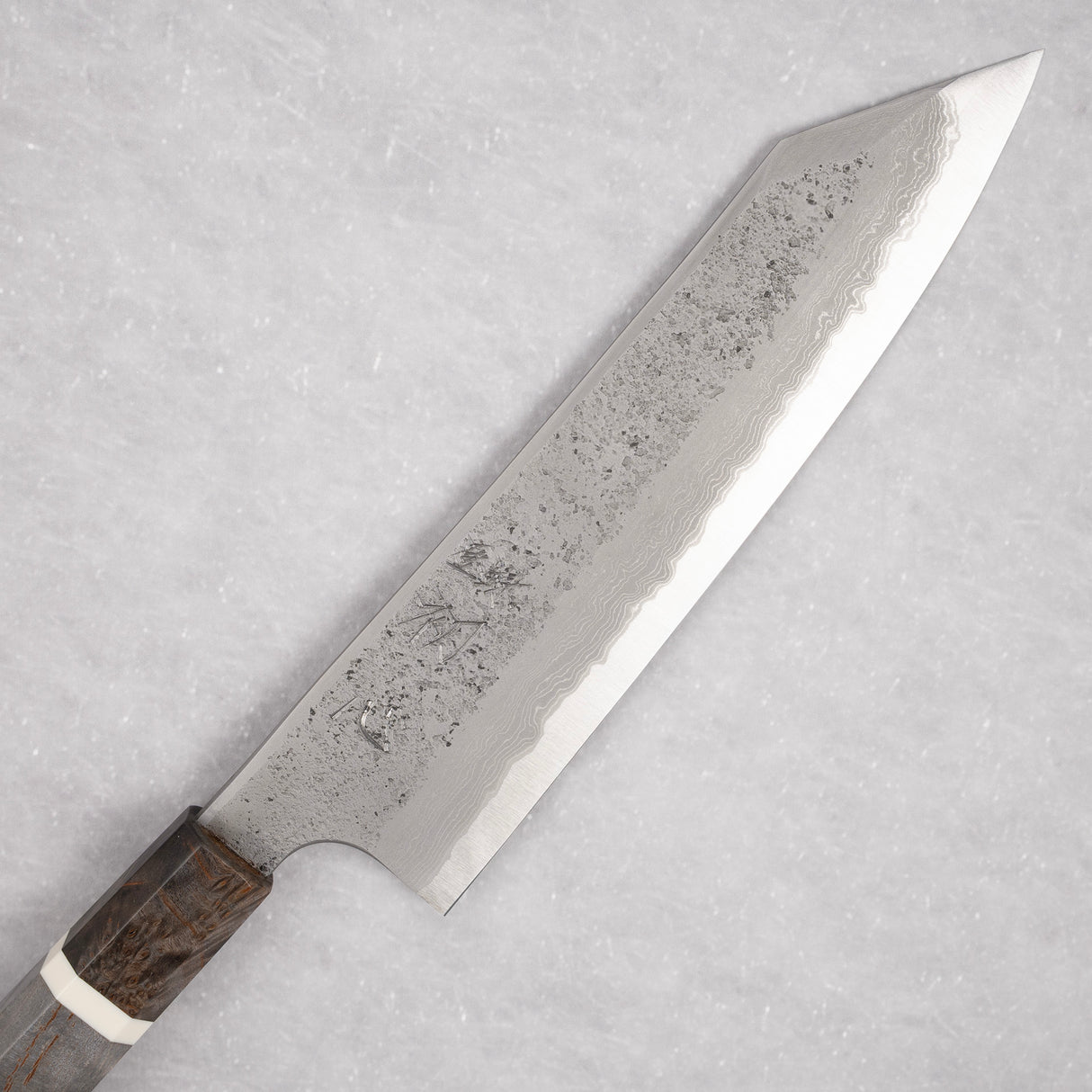 Nigara x Hatsukokoro Ryusui Blue 2 Damascus Nashiji  K-tip Gyuto 210mm