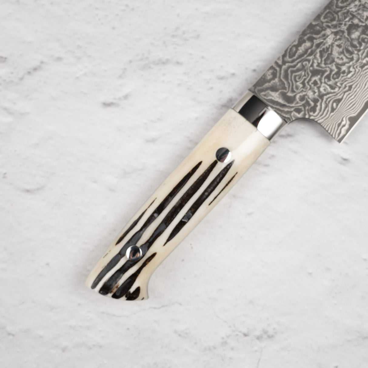 Saji 黑色大馬士革牛刀 210 mm SG2 鹿角柄