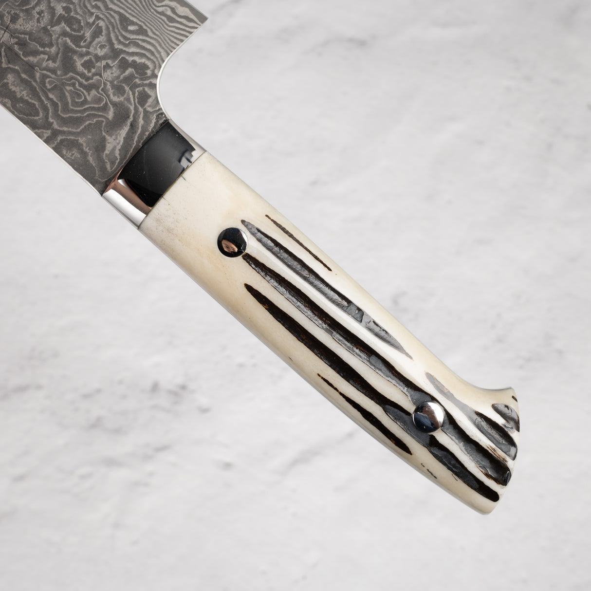 Saji 黑色大馬士革牛刀 210 mm SG2 鹿角柄