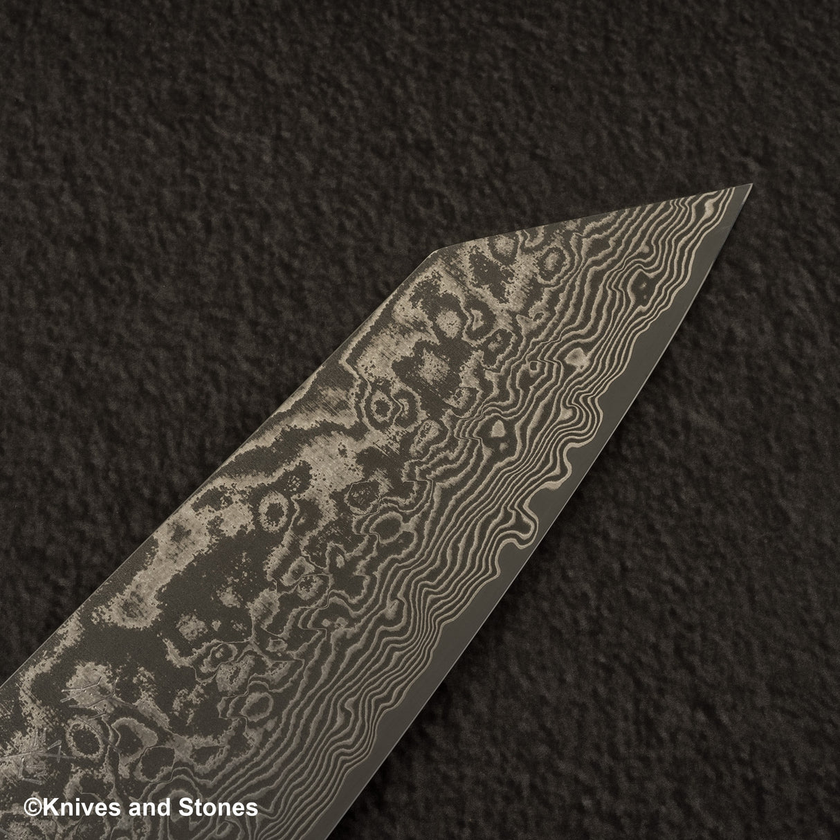 Takeshi Saji SG2 Black Damascus Bunka 180mm Stag Handle