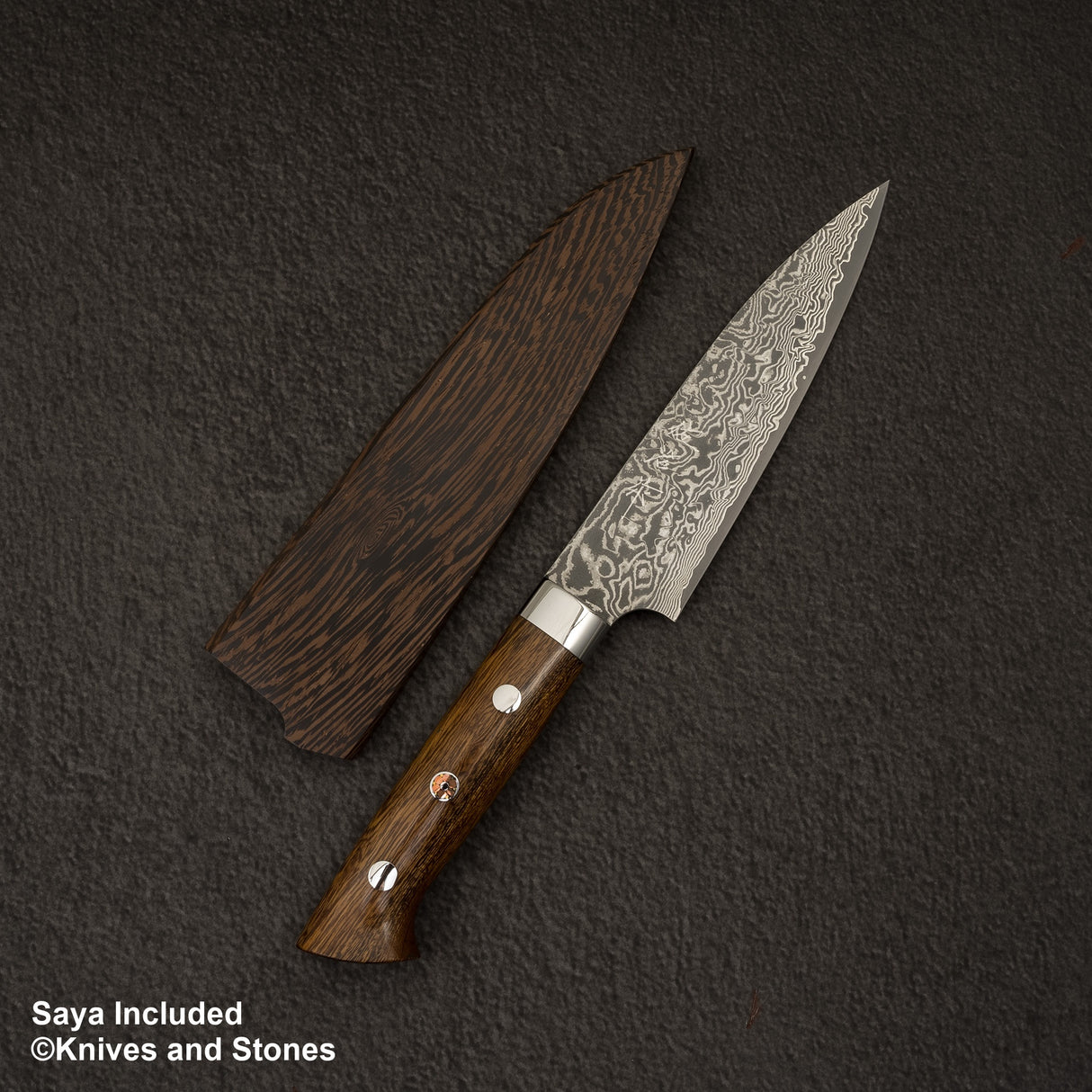 Takeshi Saji SG2 Black Damascus Petty 130mm Ironwood