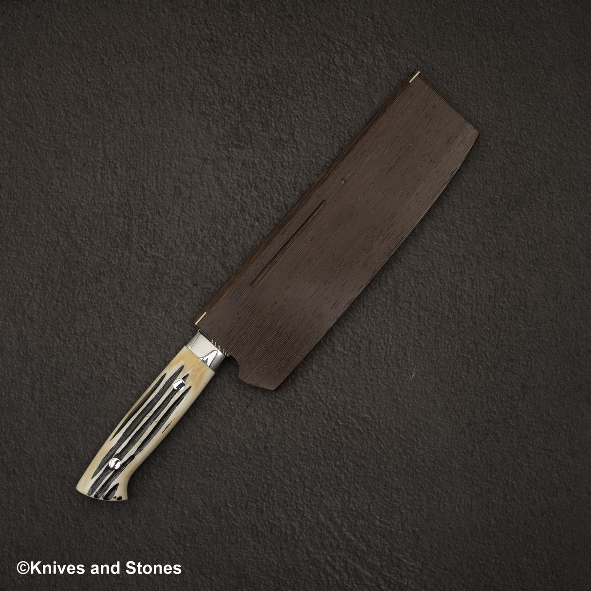 Takeshi Saji SG2 Black Damascus Nakiri 175mm Stag Handle