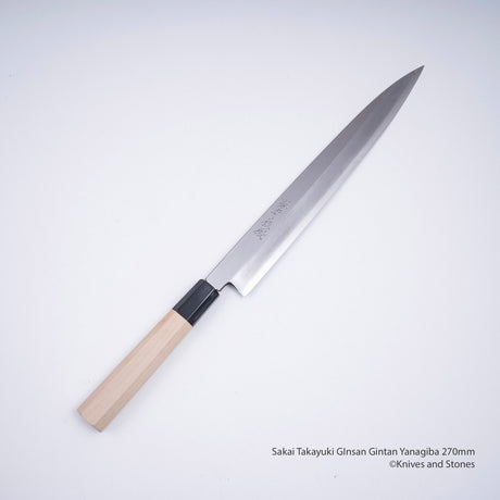Sakai Takayuki Gintan Ginsanko Yanagiba 270/300mm 豪木手柄