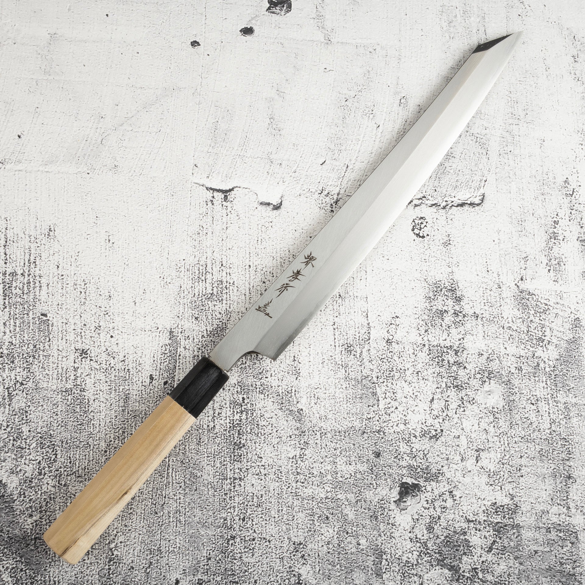 堺孝行銀三鋼飛燕切付柳刃300mm – Knives and Stones