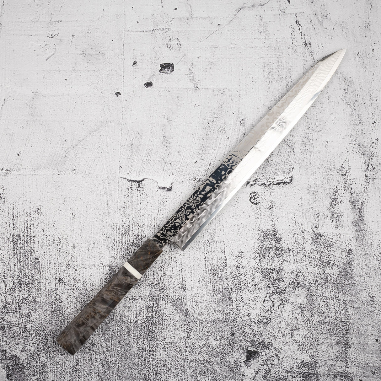 Sukenari SRS-13 Damascus K-tip Yanagiba 300mm 鏡面拋光與 Saya