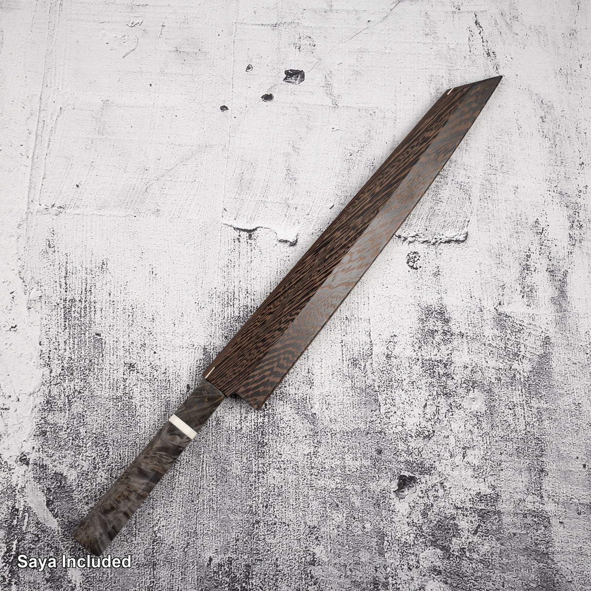 Sukenari SRS-13 Damascus K-tip Yanagiba 300mm 鏡面拋光與 Saya