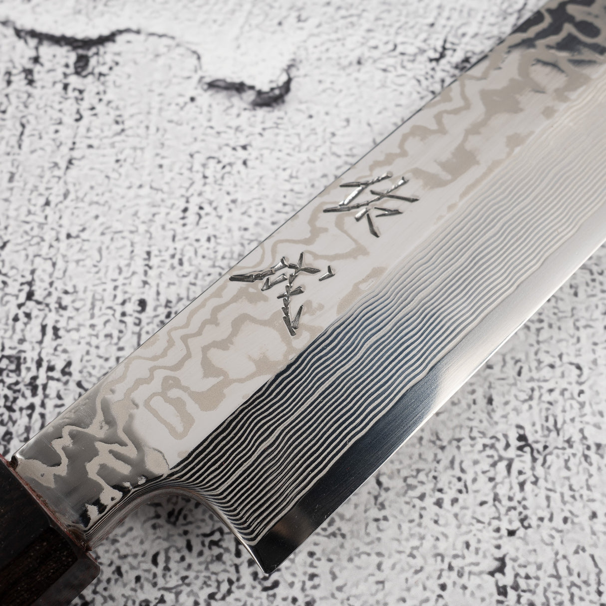 Sukenari SRS-13 大馬士革柳葉 330mm 鏡面拋光與 Saya