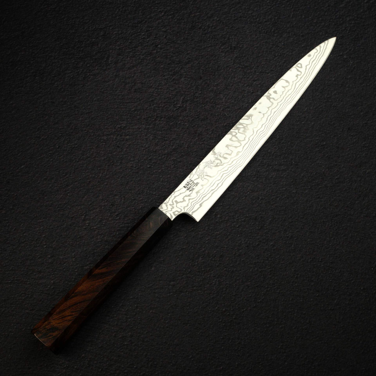 佑成 ZDP-247 大馬士革 筋引 240mm, 黑檀木 Handle