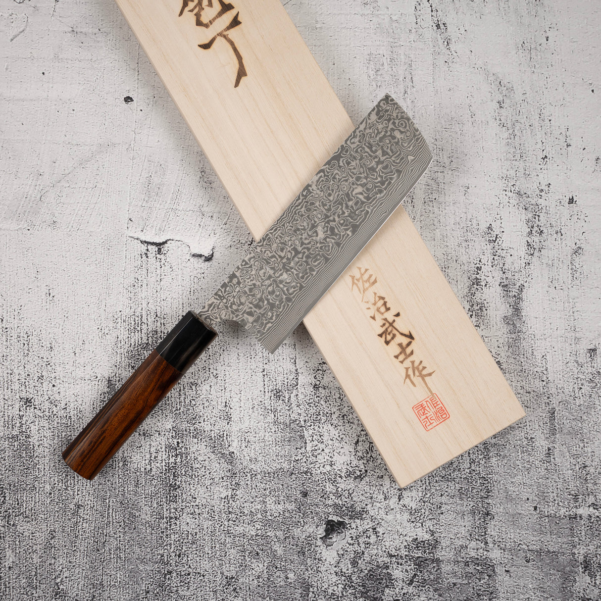 佐治武士 SG2 黑大馬士革菜刀 180mm 愛心形鐵木柄