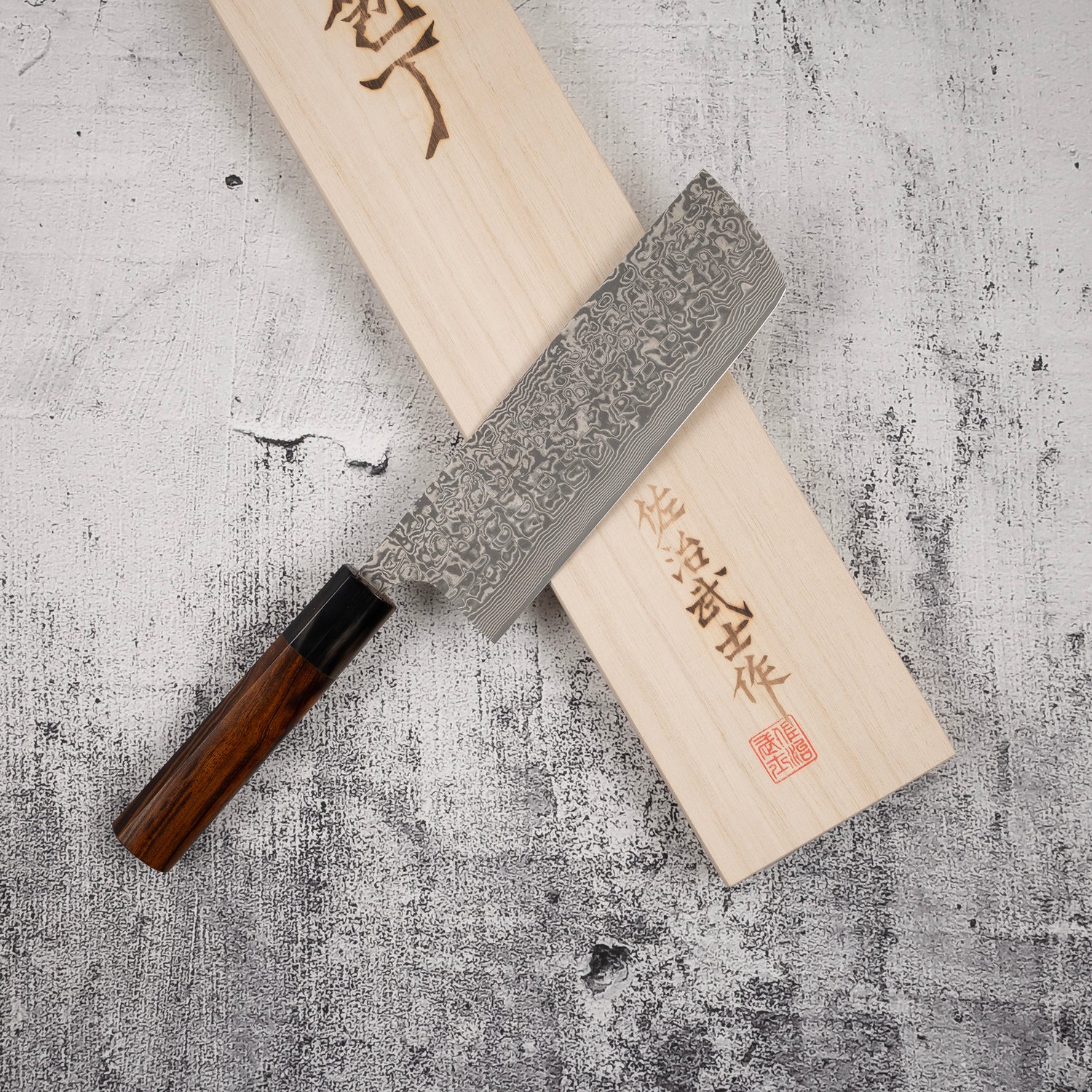 佐治武士 SG2 黑大馬士革菜刀 180mm 愛心形鐵木柄