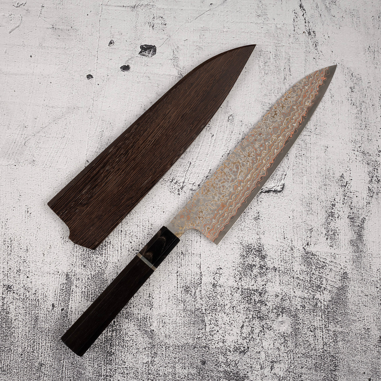 Takeshi Saji VG10 Golden Damascus Gyuto 210mm