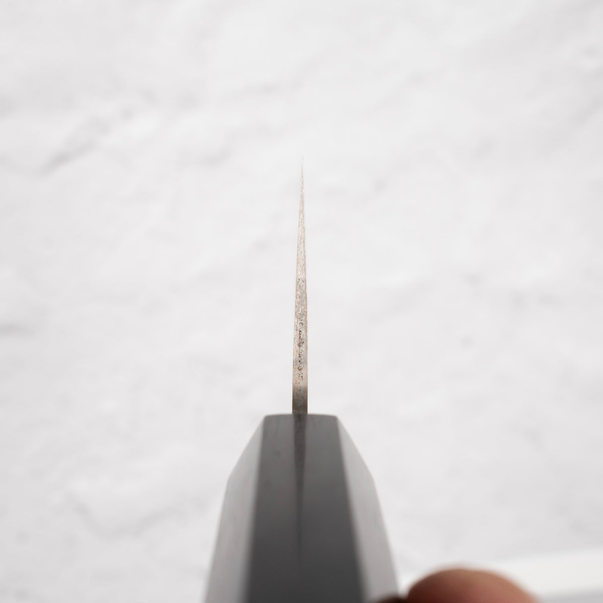 Takeshi Saji VG10 Rainbow Damascus Santoku 165mm Ebony Handle Mosaic Pin