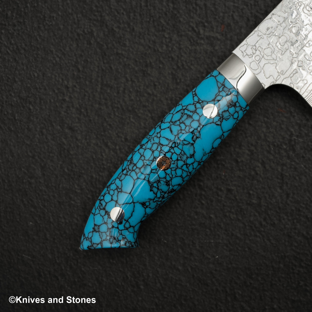 Takeshi Saji SG2 Diamond Damascus Gyuto 240mm Nomura Style Turquoise Handle