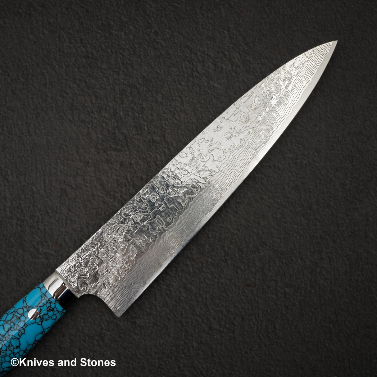 Takeshi Saji SG2 Diamond Damascus Gyuto 240mm Nomura Style Turquoise Handle