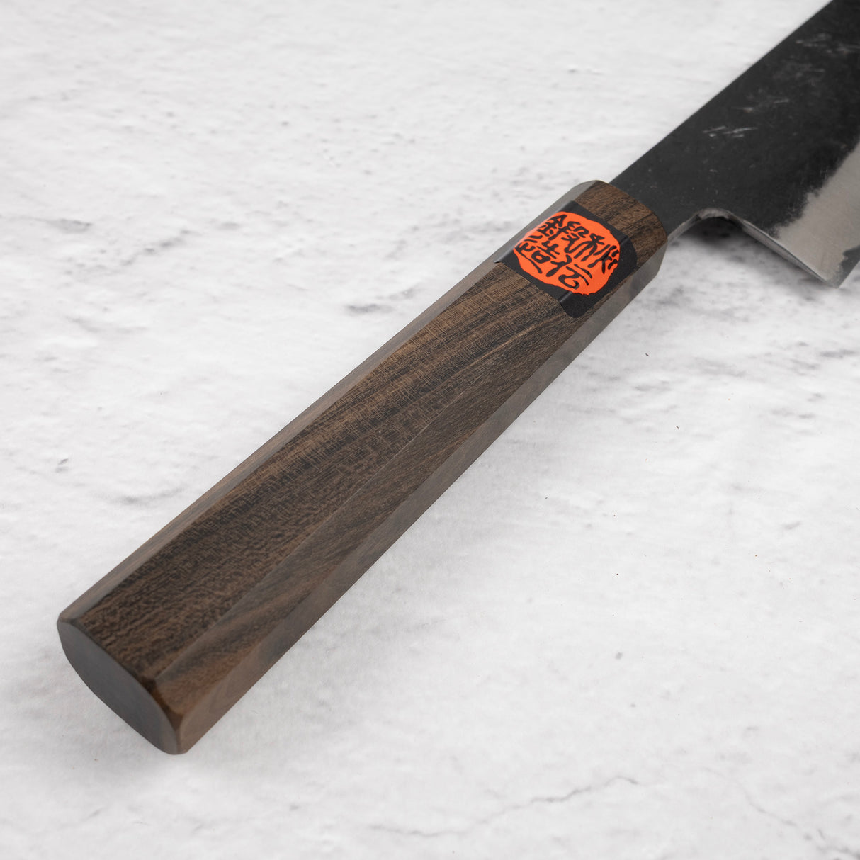 Tanaka Blue 2 Kurouchi Tsuchime Stainless Clad Bunka 165mm