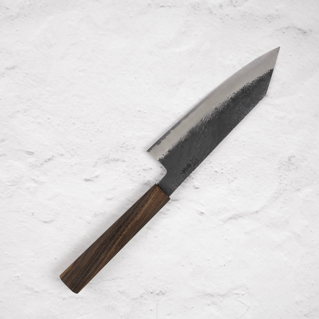 Tanaka Blue 2 Kurouchi Tsuchime Stainless Clad Bunka 165mm