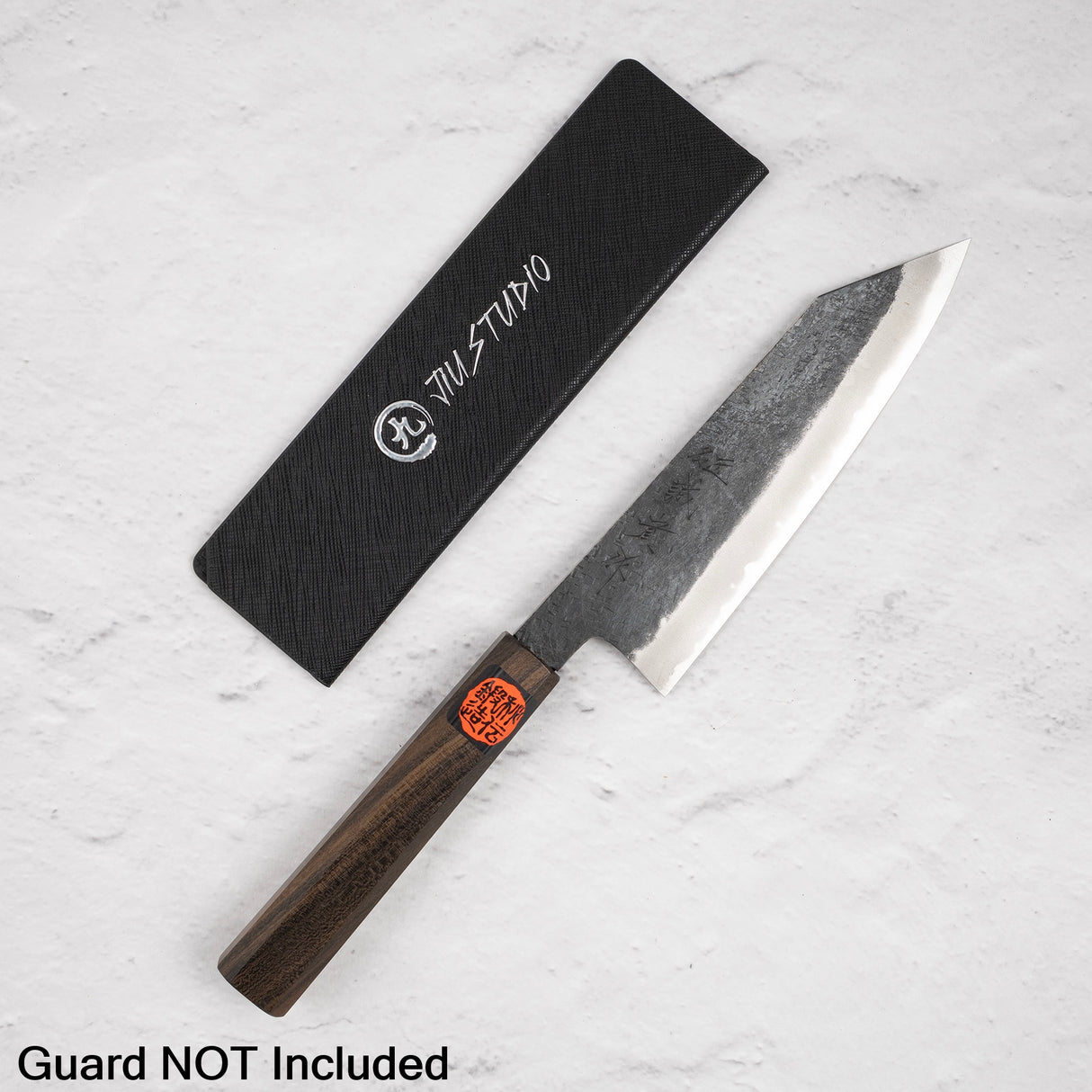 Tanaka Blue 2 Kurouchi Tsuchime Stainless Clad Bunka 165mm