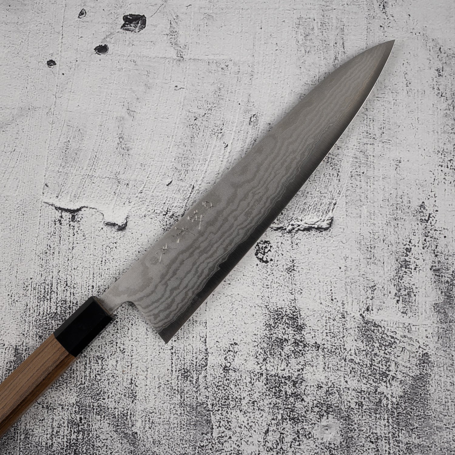 Tanaka Ginsan Damascus Gyuto 240mm Teak