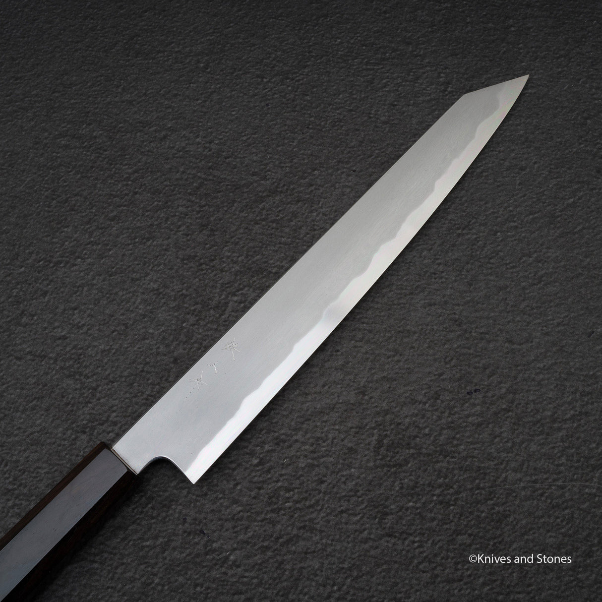 Tetsujin Blue 2 Kasumi K-tip Sujihiki 240mm Ebony Handle