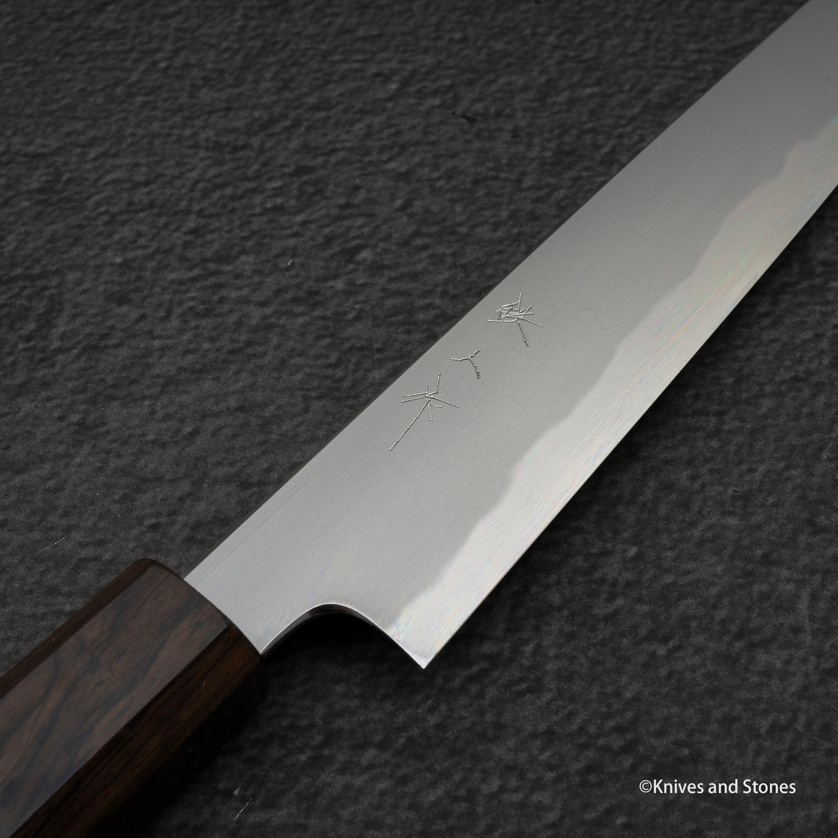 Tetsujin Blue 2 Kasumi Sujihiki 210mm Ebony Handle