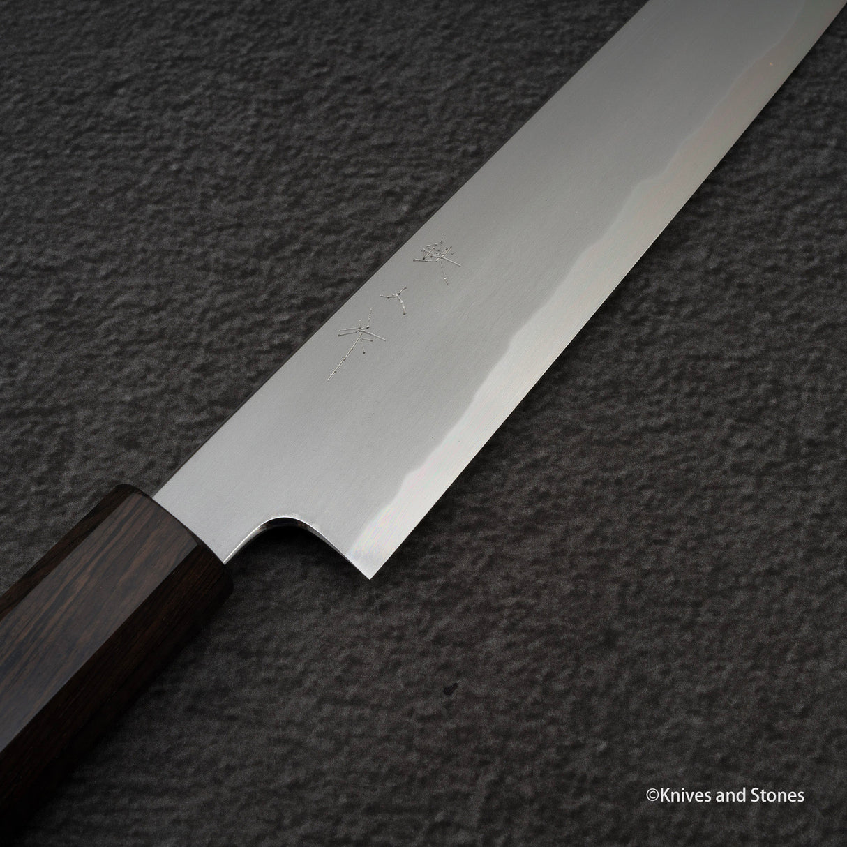 Tetsujin Blue 2 Kasumi Sujihiki 240mm Ebony Handle