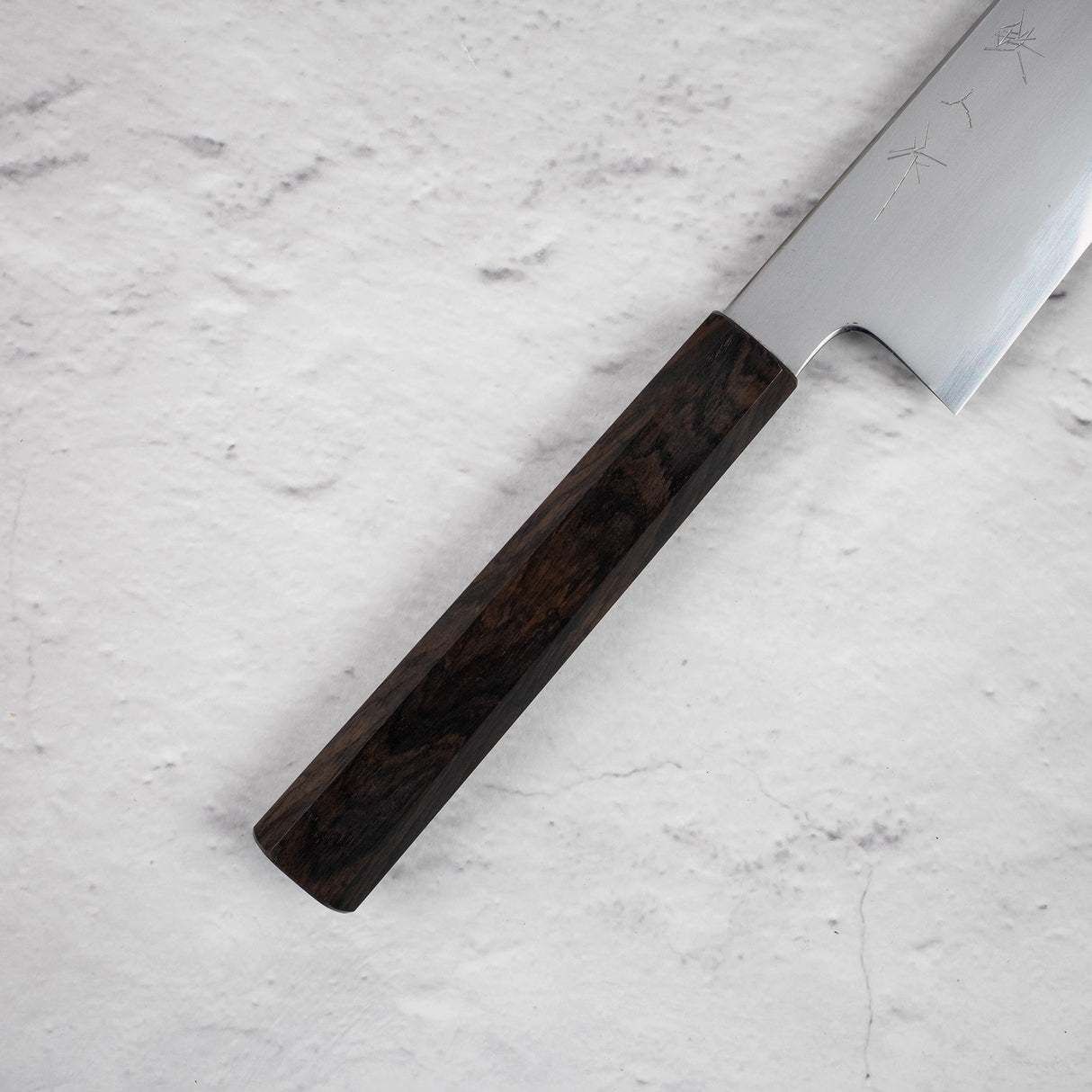 Tetsujin Blue 2 Kasumi K-tip Gyuto 210mm Ebony Handle