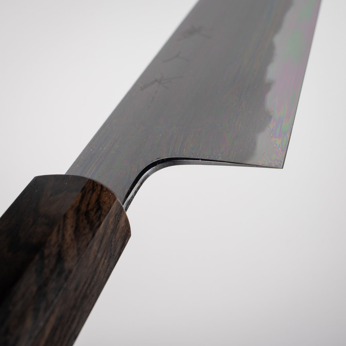 Tetsujin Blue 2 Kasumi K-tip Gyuto 210mm Ebony Handle