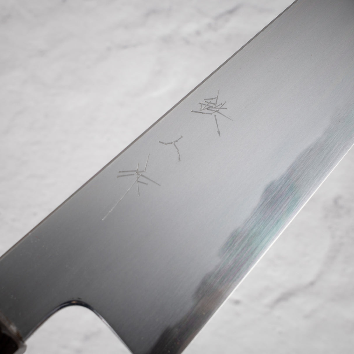 Tetsujin Blue 2 Kasumi K-tip Gyuto 210mm Ebony Handle