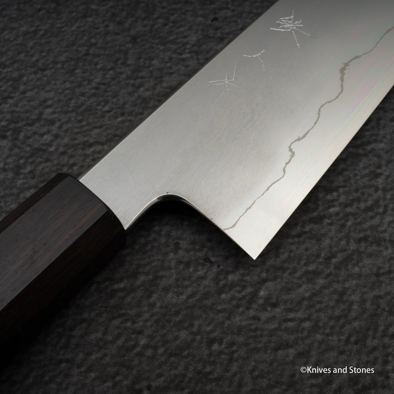 Tetsujin Ginsan Kasumi Gyuto 210mm Ebony Handle