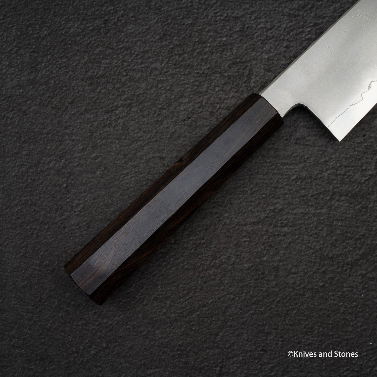 Tetsujin Ginsan Kasumi Gyuto 240mm 烏木手柄