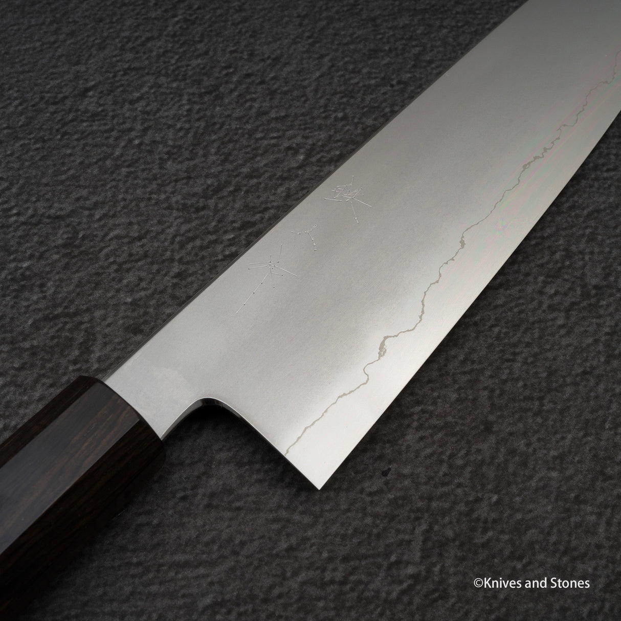 Tetsujin Ginsan Kasumi Gyuto 240mm 烏木手柄