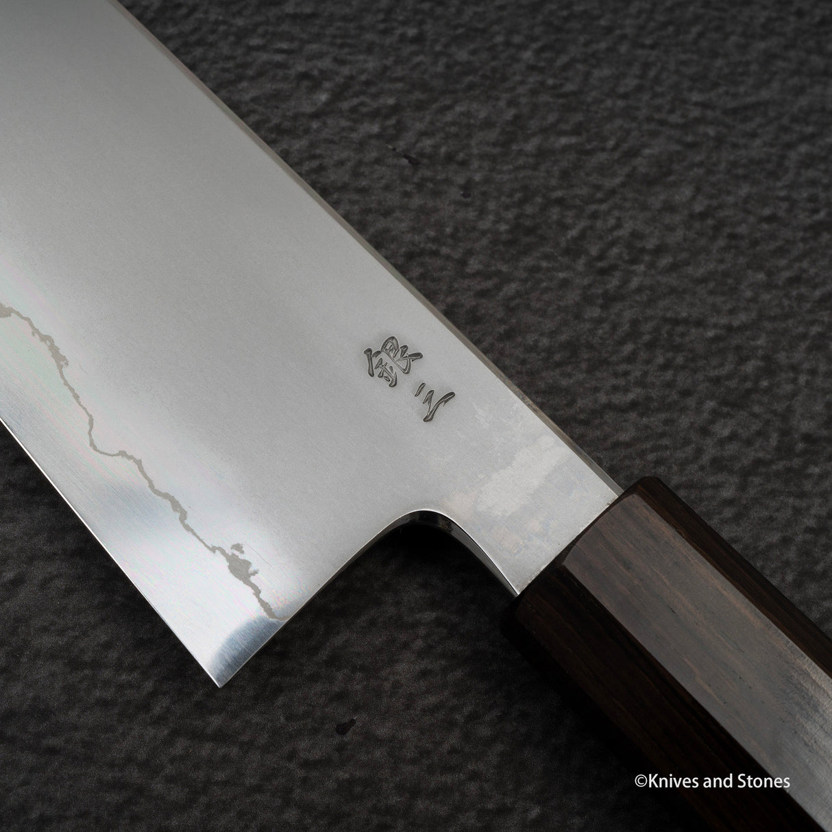 Tetsujin Ginsan Kasumi Gyuto 240mm 烏木手柄