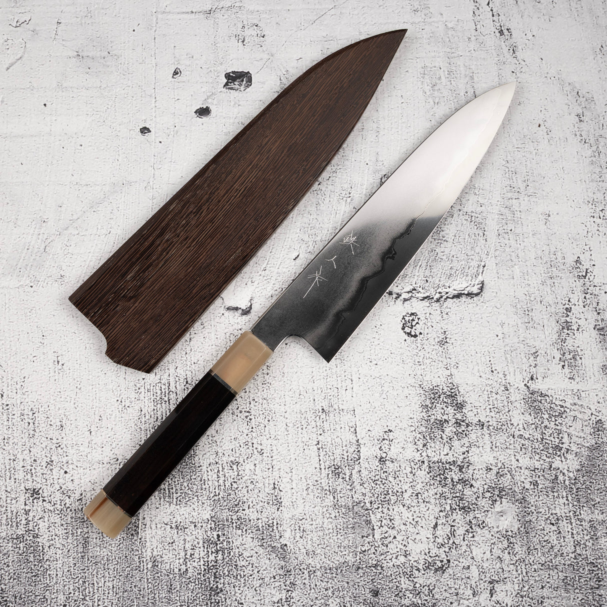 鐵人作銀三丹流線(金屬流)牛刀 210mm