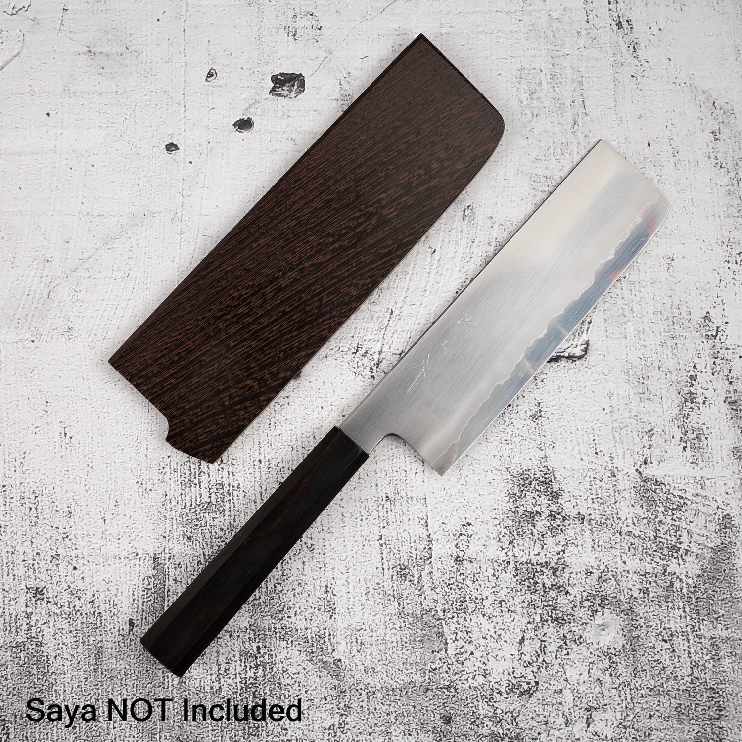 鐵人銀三浮羽菜切 180mm 黑檀手柄