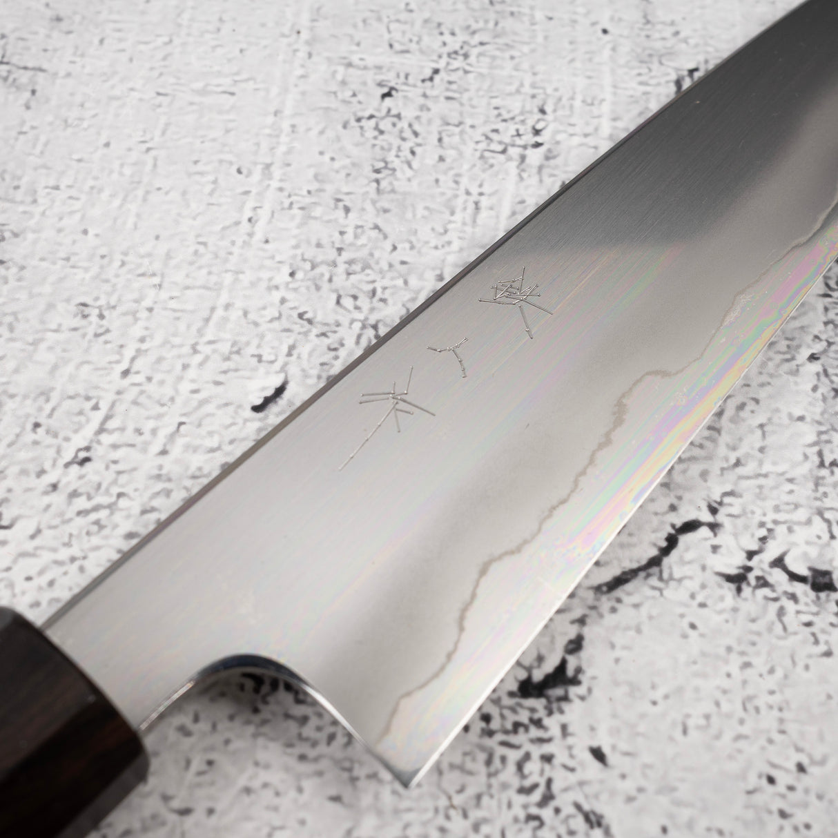 Tetsujin 銀三浮刃小刀 165mm 烏木握把